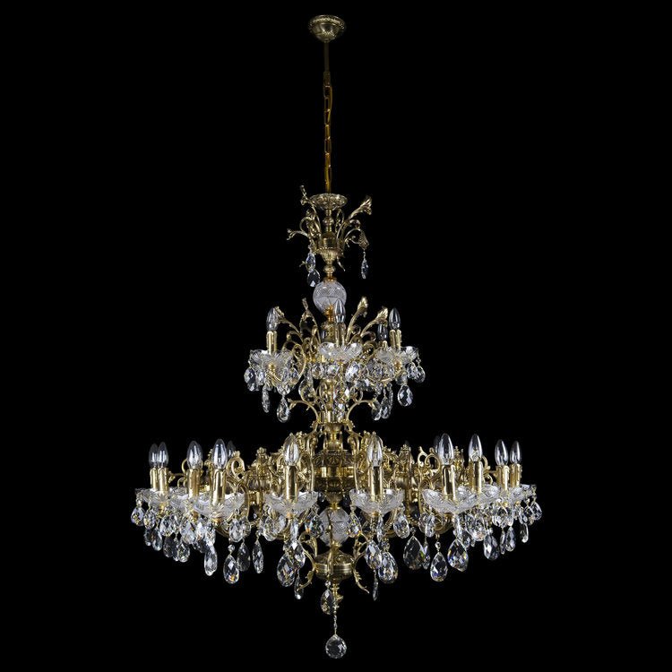 Sirius 24 Crystal Chandelier (Gold) - Wranovsky - Luxury Lighting BoutiqueWranovsky