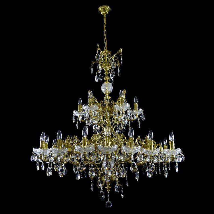Sirius 24 Crystal Chandelier (Gold) - Wranovsky - Luxury Lighting BoutiqueWranovsky