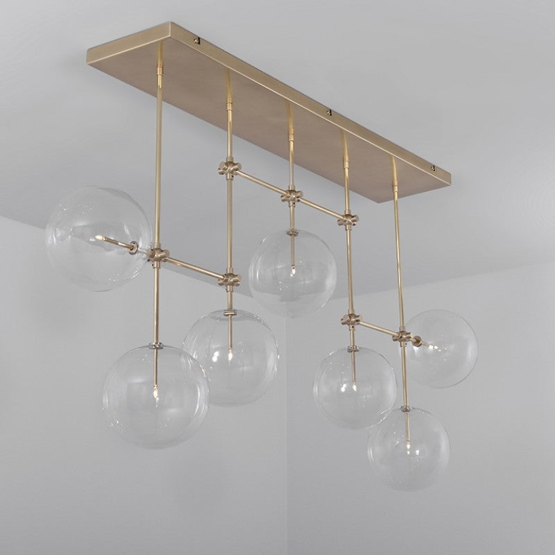 Soap B7 LG | 7-Light Modern Brass Chandelier - Schwung - Luxury Lighting Boutique