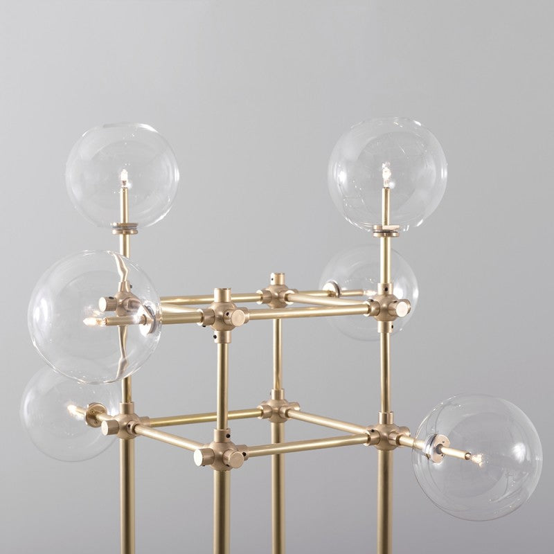 Soap Brass Floor Lamp - Schwung - Luxury Lighting Boutique