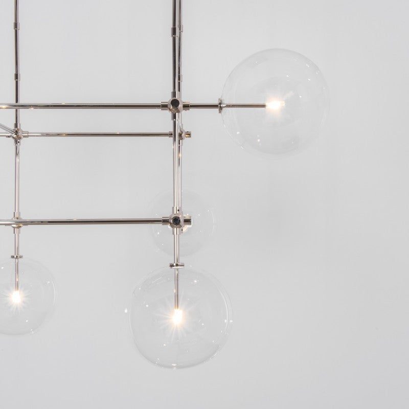 Soap DT6 | 6-Light Glass Modern Brass Chandelier - Schwung - Luxury Lighting Boutique