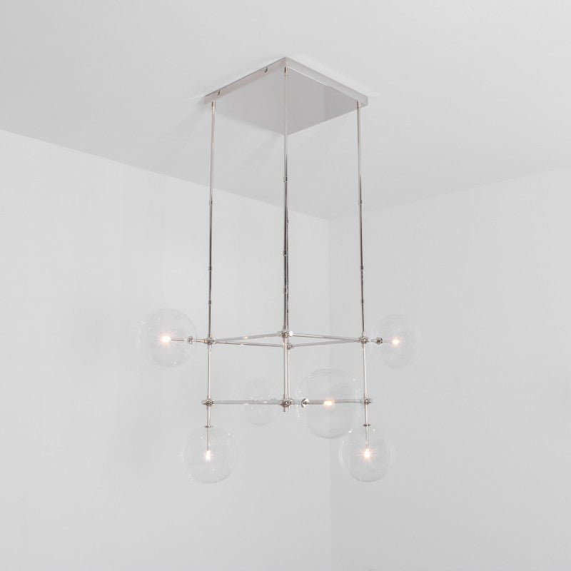 Soap DT6 | 6 - Light Glass Modern Brass Chandelier - Schwung - Luxury Lighting BoutiqueBrass/Metal ChandeliersSchwung