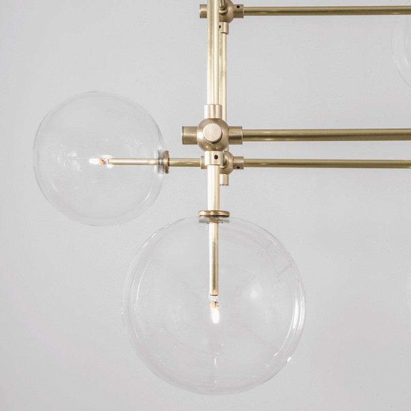 Soap DT6 | 6-Light Glass Modern Brass Chandelier - Schwung - Luxury Lighting Boutique
