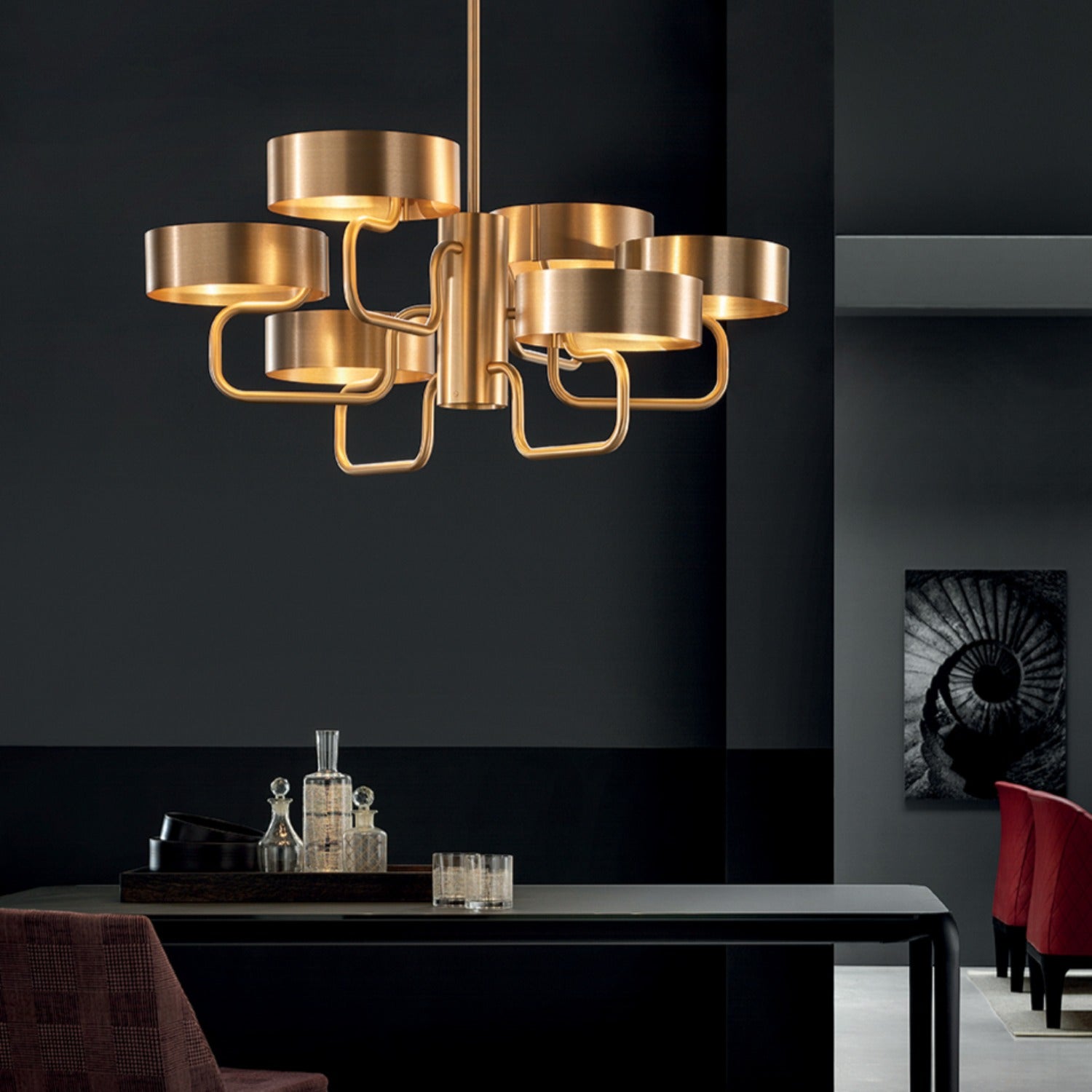 Sound S6 | 6-Light Modern Chandelier - Masiero - Luxury Lighting Boutique