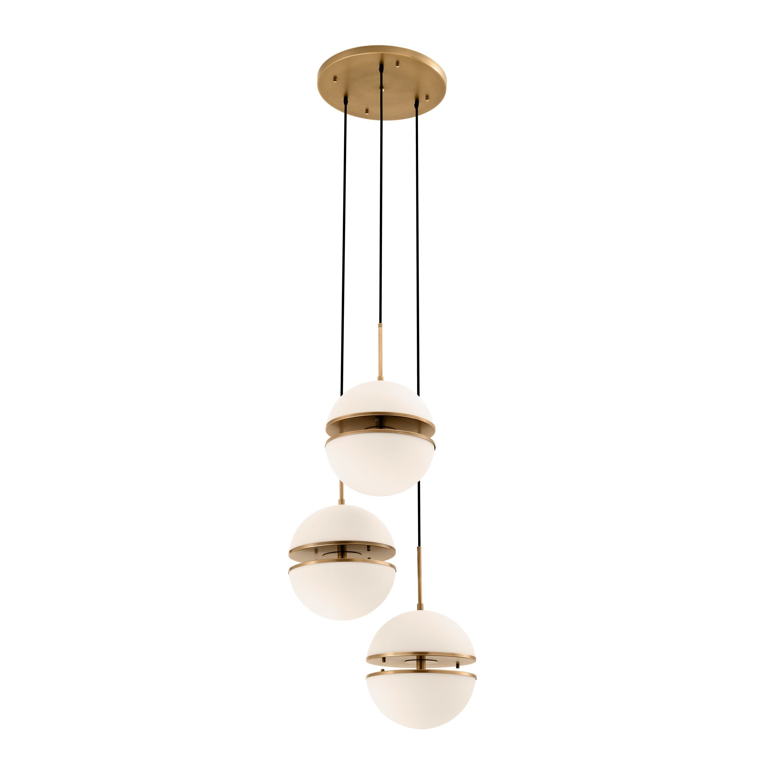 Spiridon Hanging Lamp Pendant Triple - Brass - Eichholtz - Luxury Lighting BoutiqueCeiling LightEichholtz