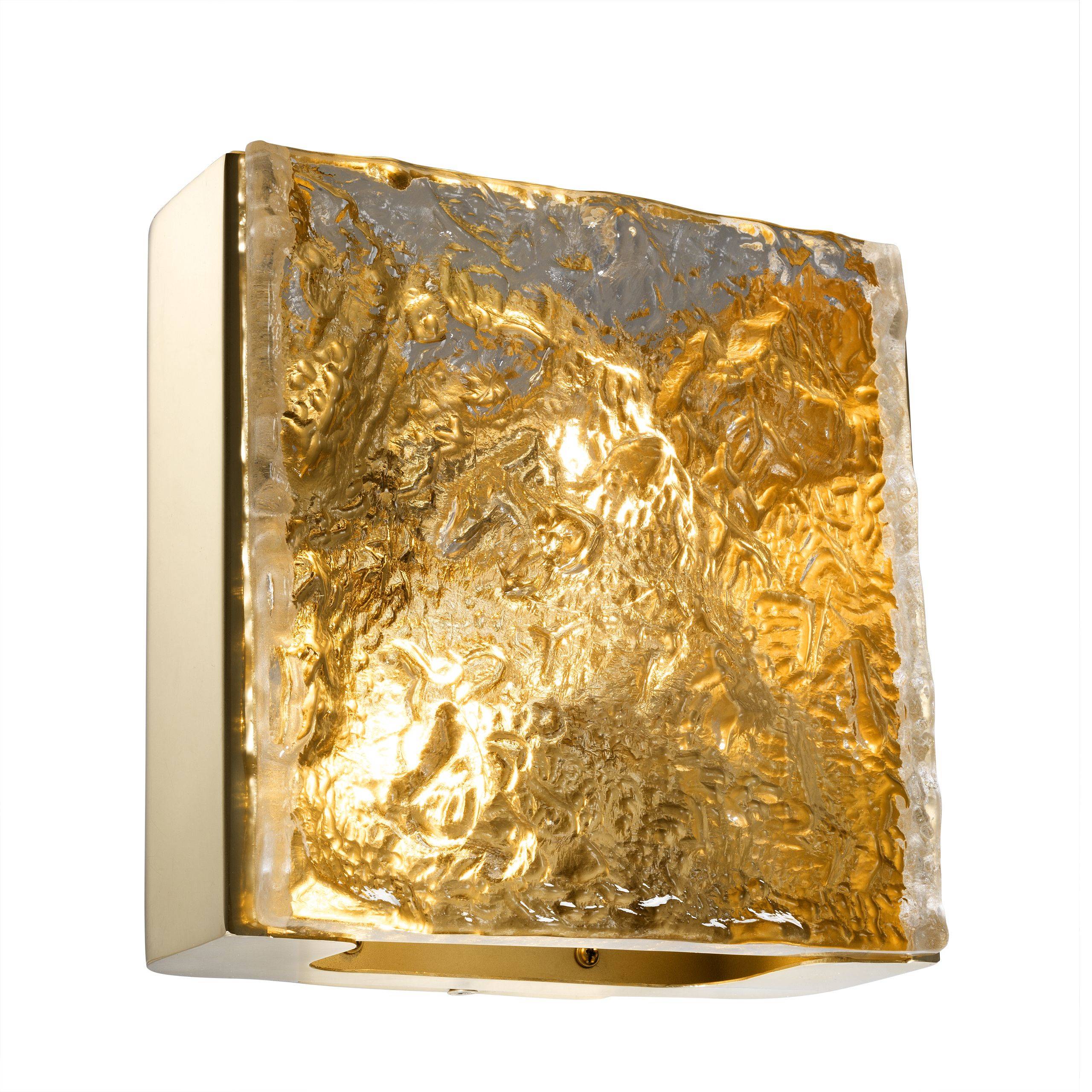 St Kitts Glass Wall Lamp - Brass - Eichholtz - Luxury Lighting BoutiqueWall LightsEichholtz