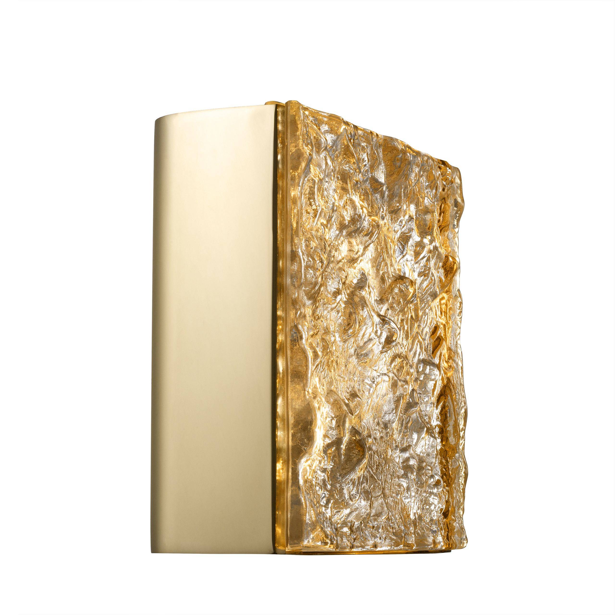 St Kitts Glass Wall Lamp - Brass - Eichholtz - Luxury Lighting BoutiqueWall LightsEichholtz