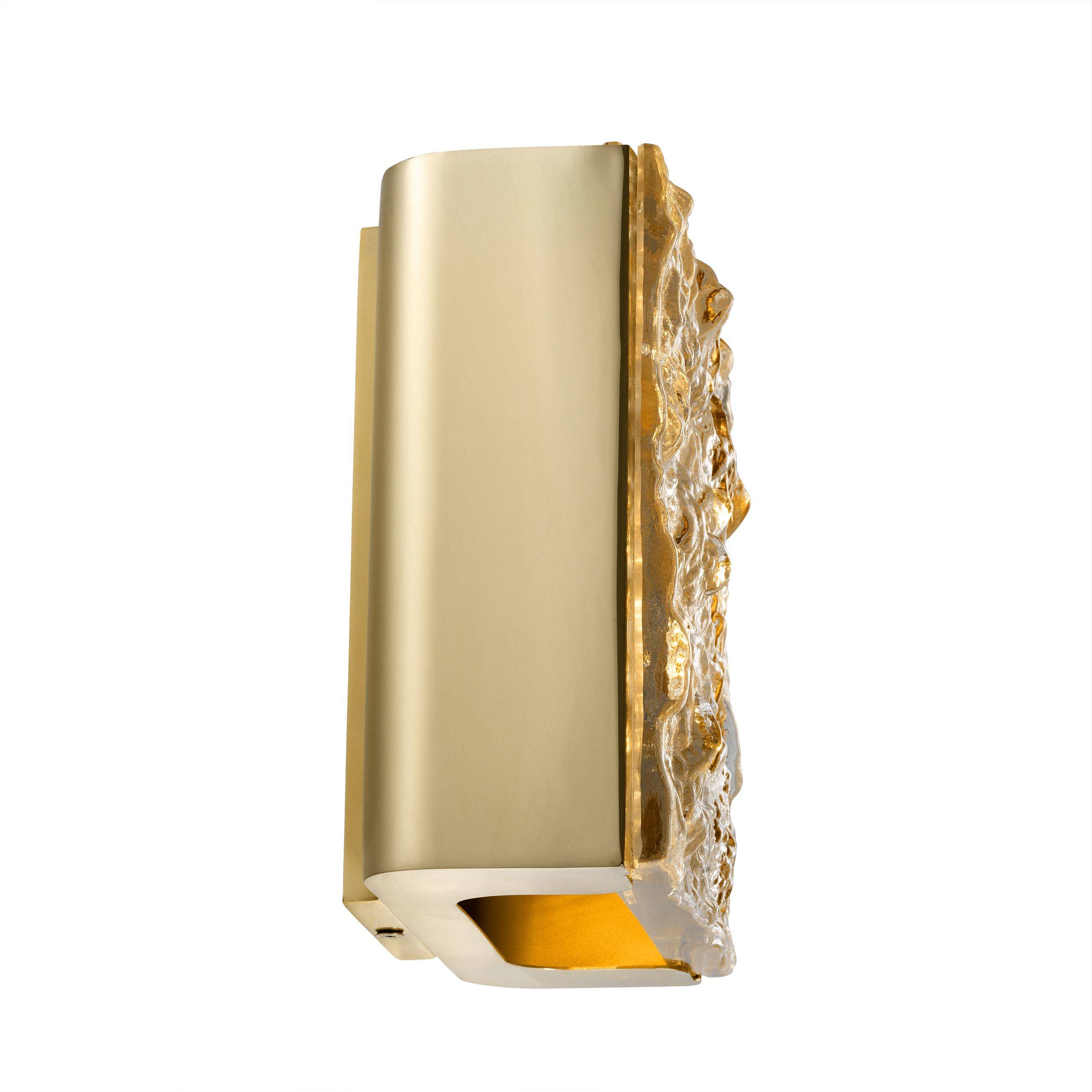 St Kitts Glass Wall Lamp - Brass - Eichholtz - Luxury Lighting BoutiqueWall LightsEichholtz