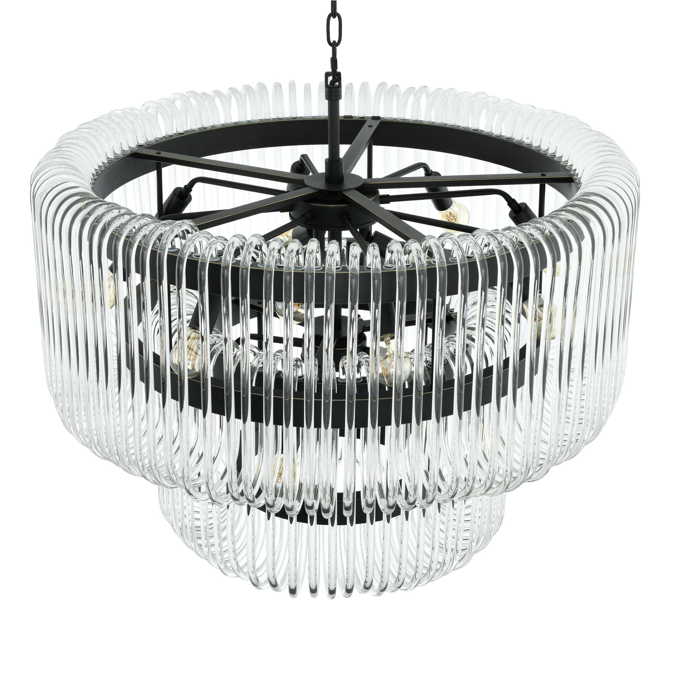 Sutton House Modern Glass Chandelier - Bronze - Eichholtz - Luxury Lighting BoutiqueBasket & Pendant ChandeliersEichholtz