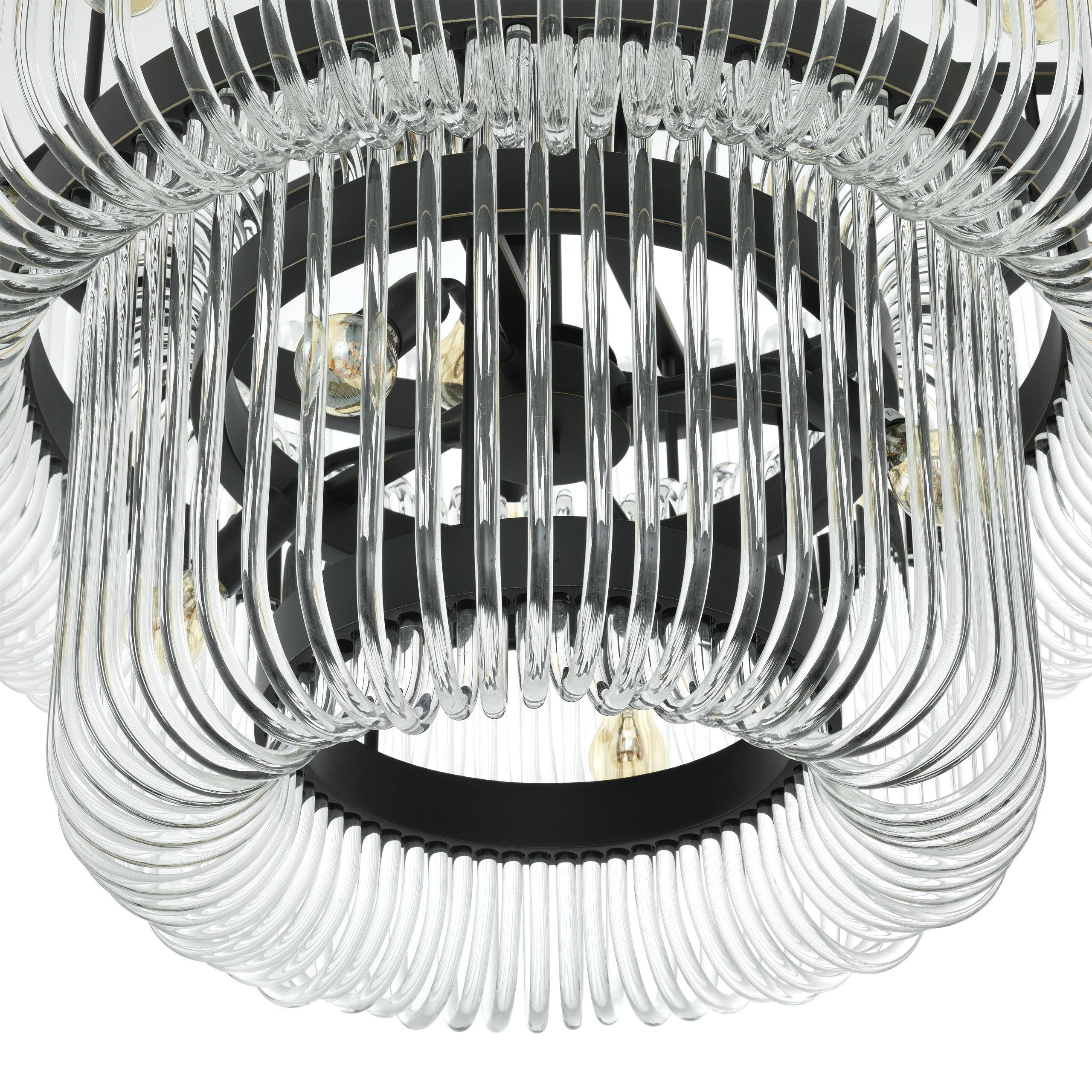 Sutton House Modern Glass Chandelier - Bronze - Eichholtz - Luxury Lighting BoutiqueBasket & Pendant ChandeliersEichholtz