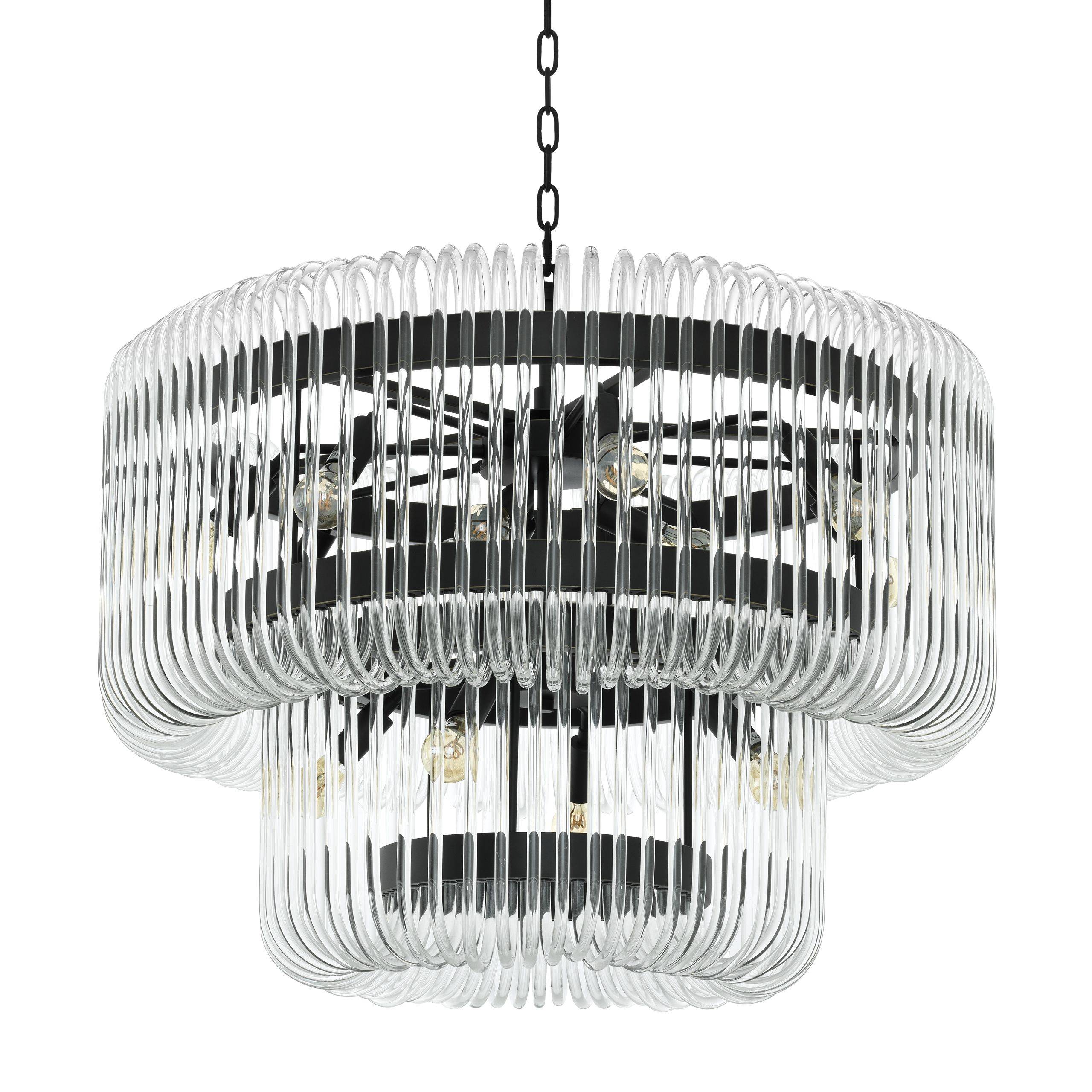 Sutton House Modern Glass Chandelier - Bronze - Eichholtz - Luxury Lighting BoutiqueBasket & Pendant ChandeliersEichholtz