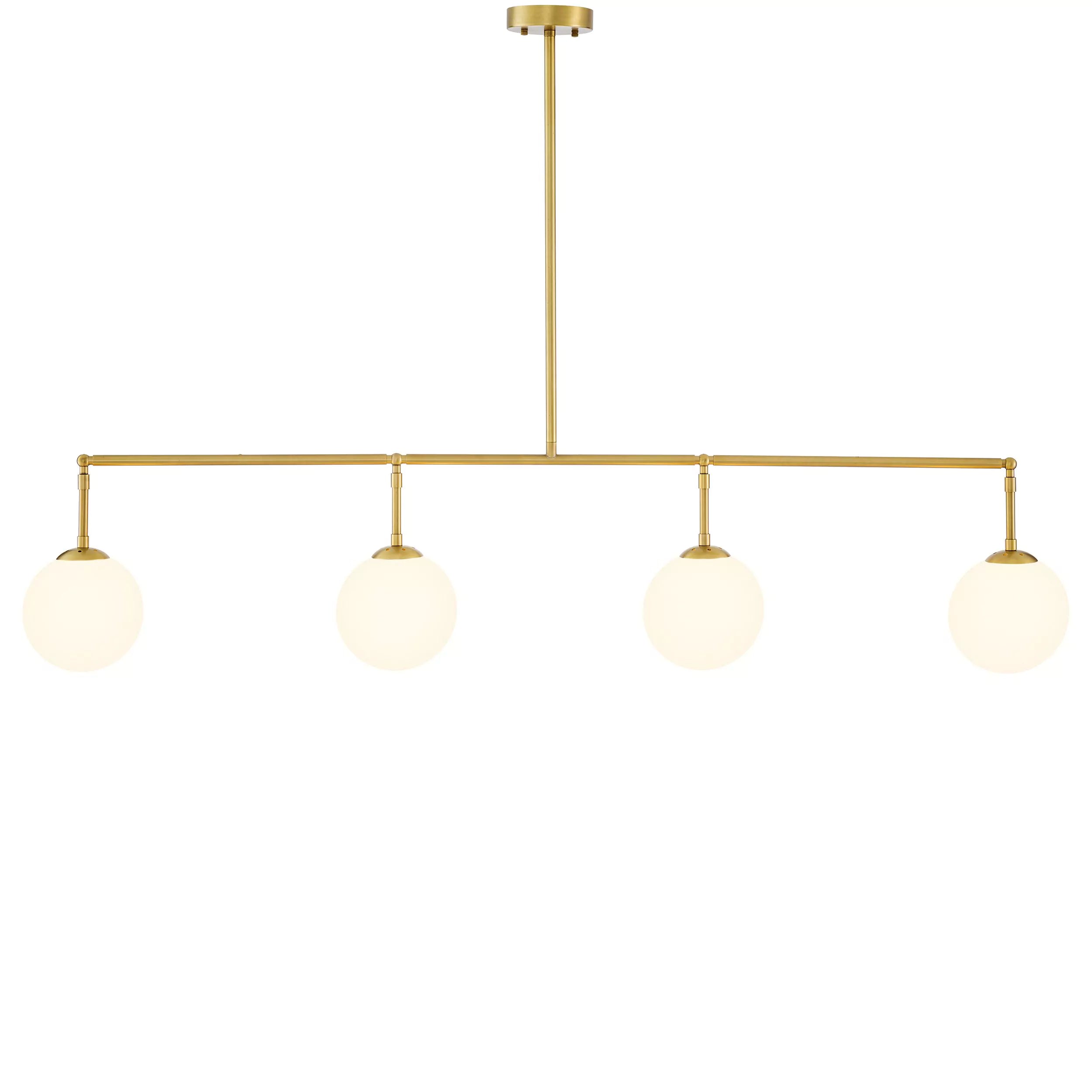 Tara Modern Brass Chandelier - (Antique Brass Finish | White Glass) - Eichholtz - Luxury Lighting Boutique