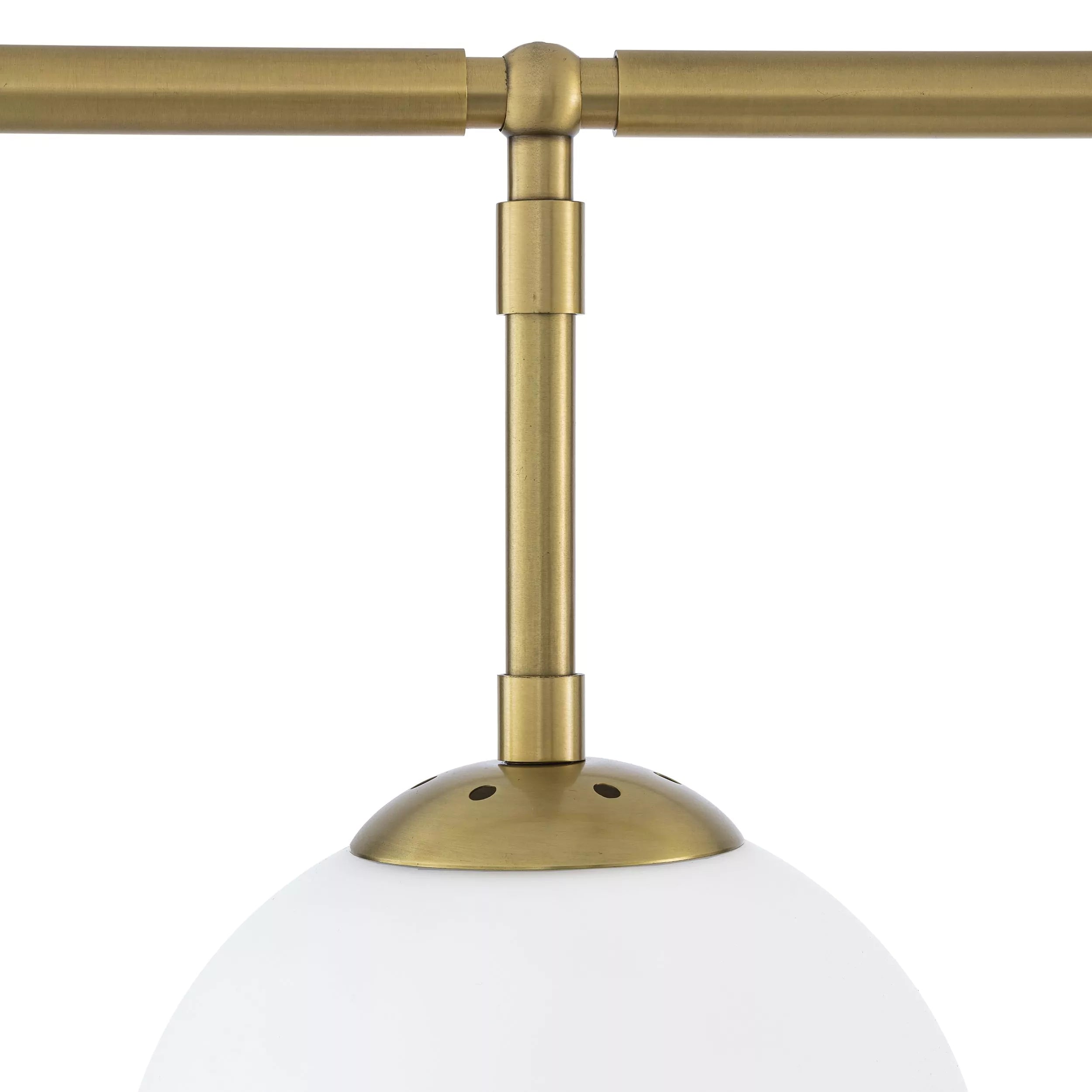 Tara Modern Brass Chandelier - (Antique Brass Finish | White Glass) - Eichholtz - Luxury Lighting Boutique