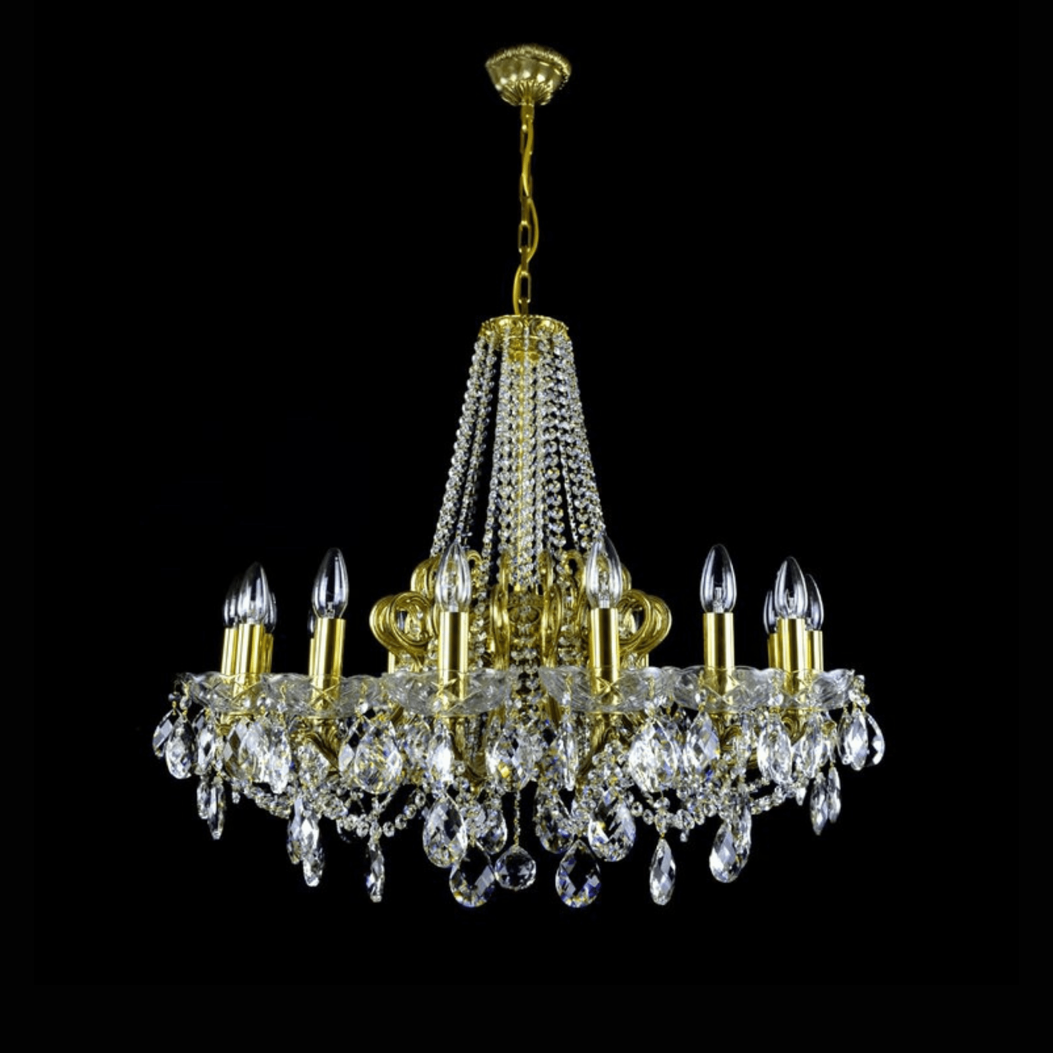 Taurus 16 Brass Crystal Glass Chandelier - Wranovsky - Luxury Lighting BoutiqueBrass/Metal ChandeliersWranovsky