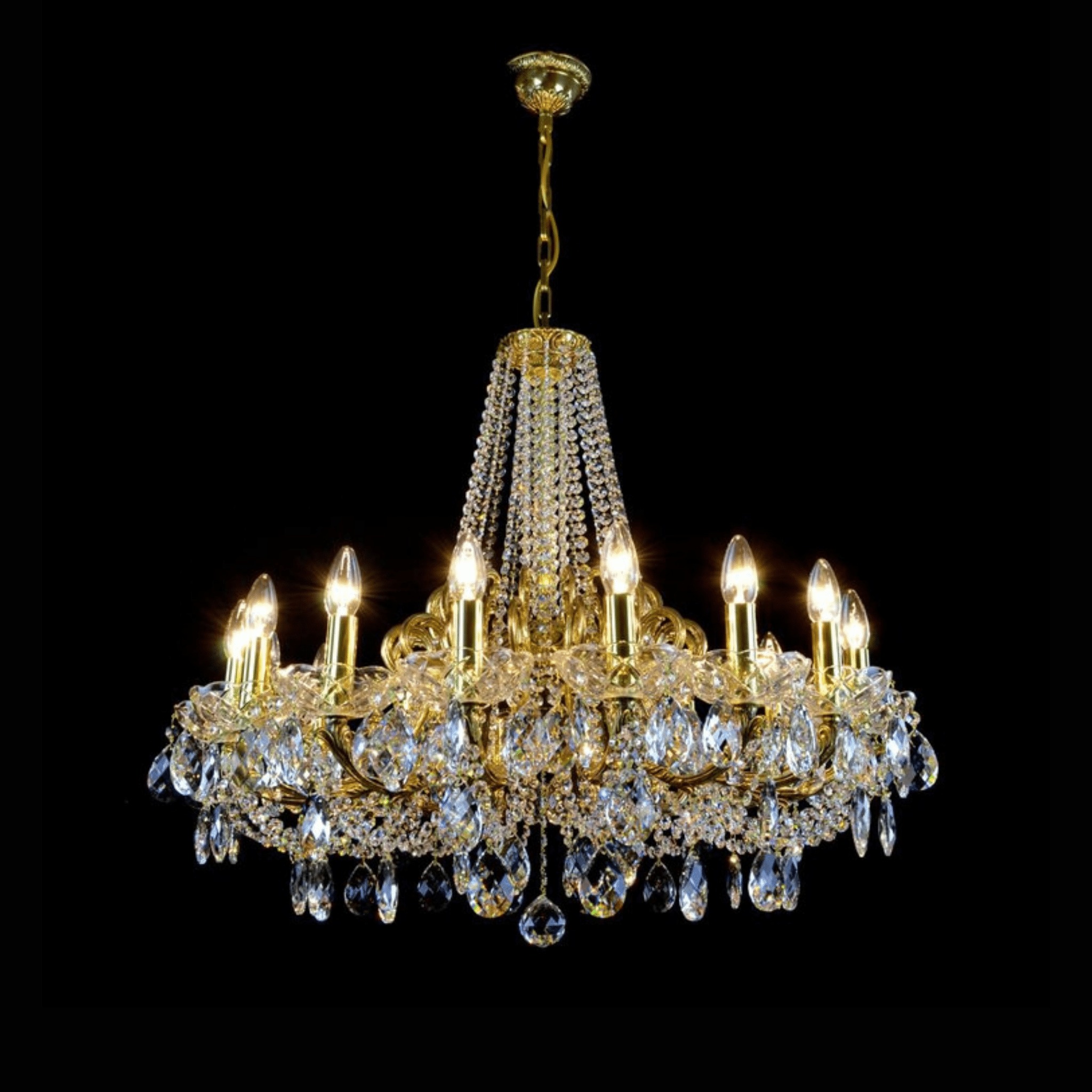 Taurus 16 Brass Crystal Glass Chandelier - Wranovsky - Luxury Lighting BoutiqueBrass/Metal ChandeliersWranovsky