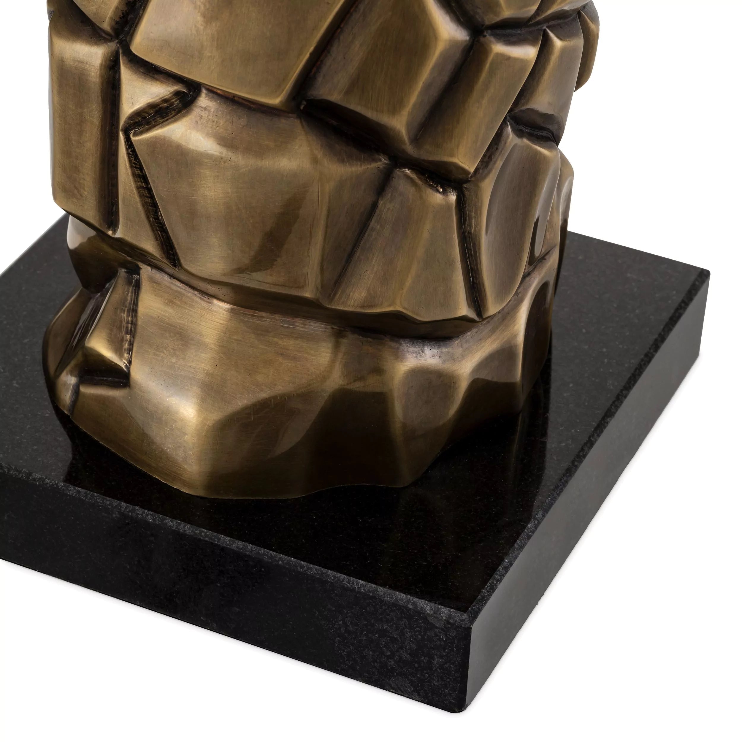 The Rock Table Lamp - (Vintage brass finish | black granite base) - Eichholtz - Luxury Lighting Boutique