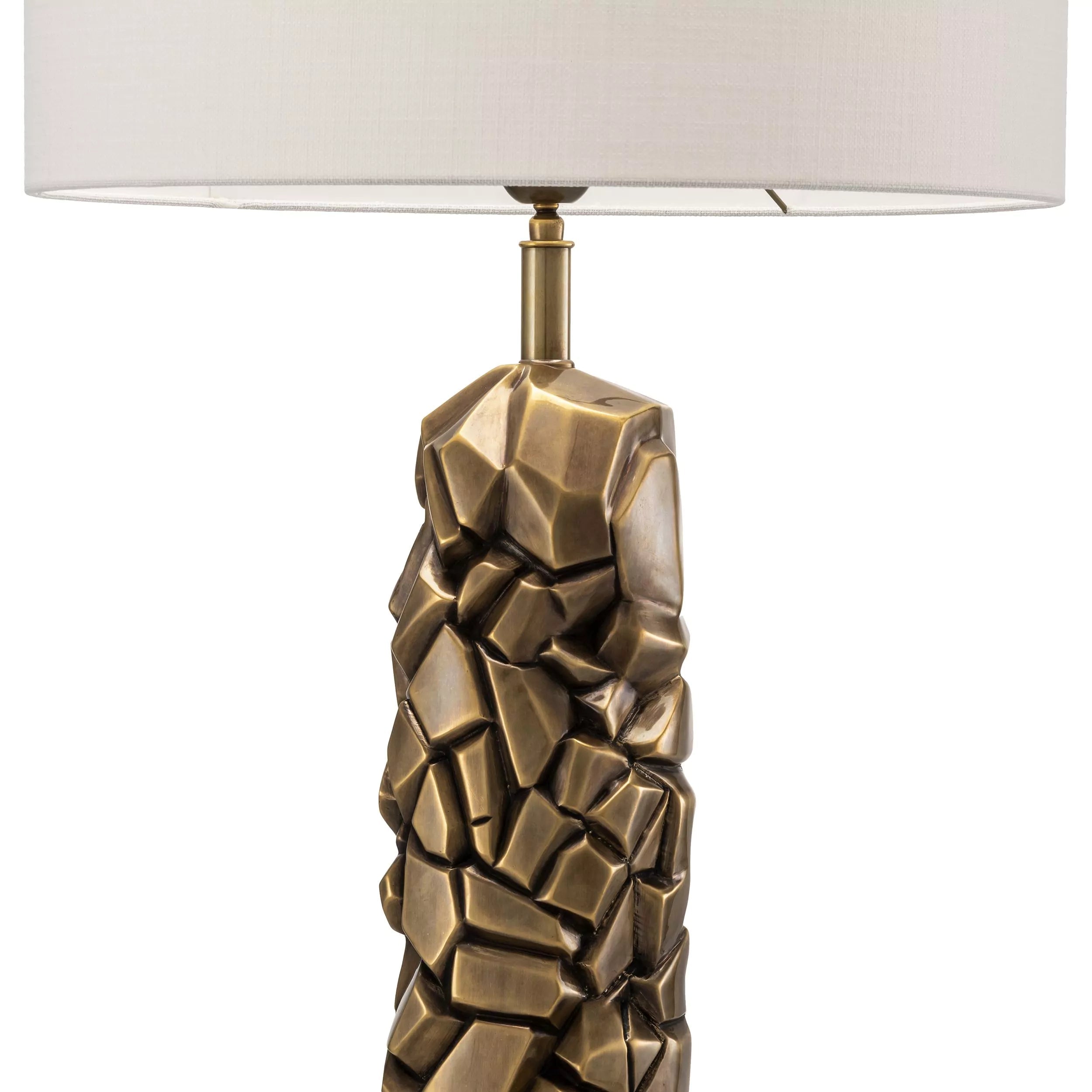 The Rock Table Lamp - (Vintage brass finish | black granite base) - Eichholtz - Luxury Lighting Boutique