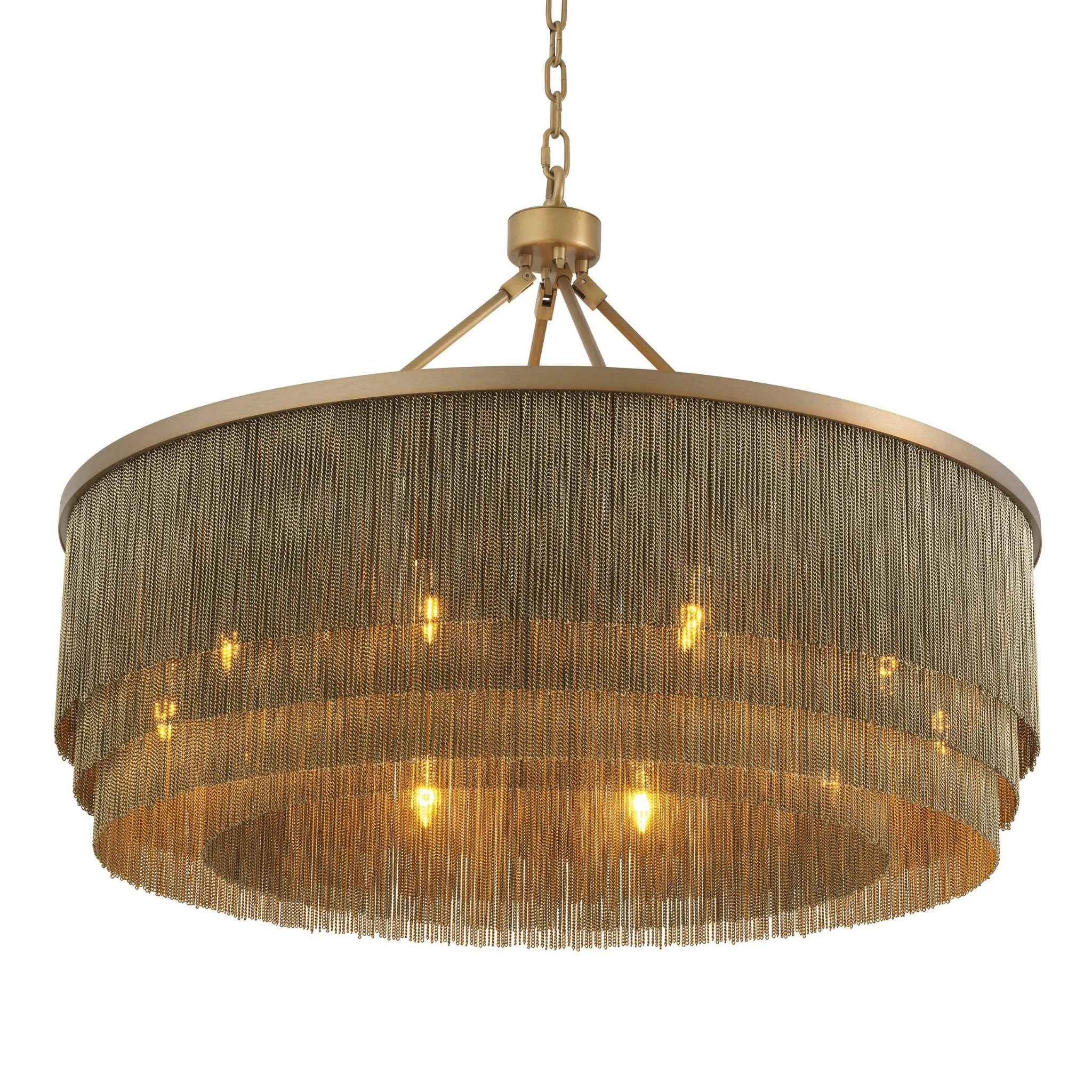 Tissot L Modern Chandelier - Brass | Bronze - Eichholtz - Luxury Lighting BoutiqueCeiling LightsEichholtz