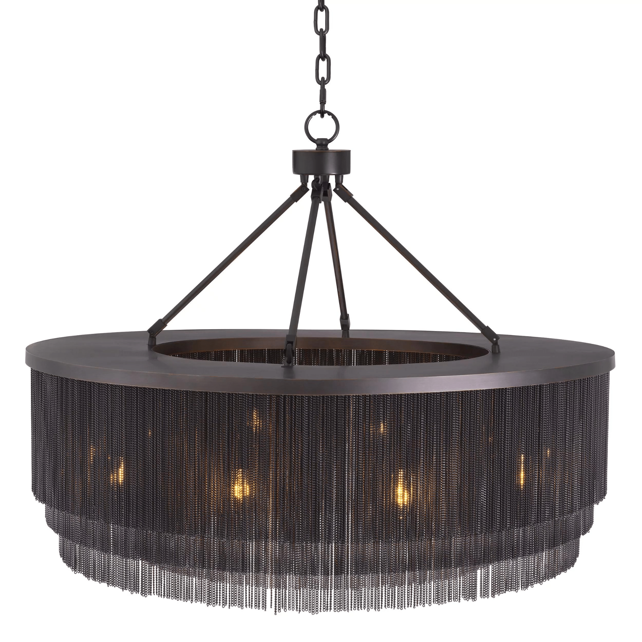 Tissot L Modern Chandelier - Brass | Bronze - Eichholtz - Luxury Lighting BoutiqueCeiling LightsEichholtz