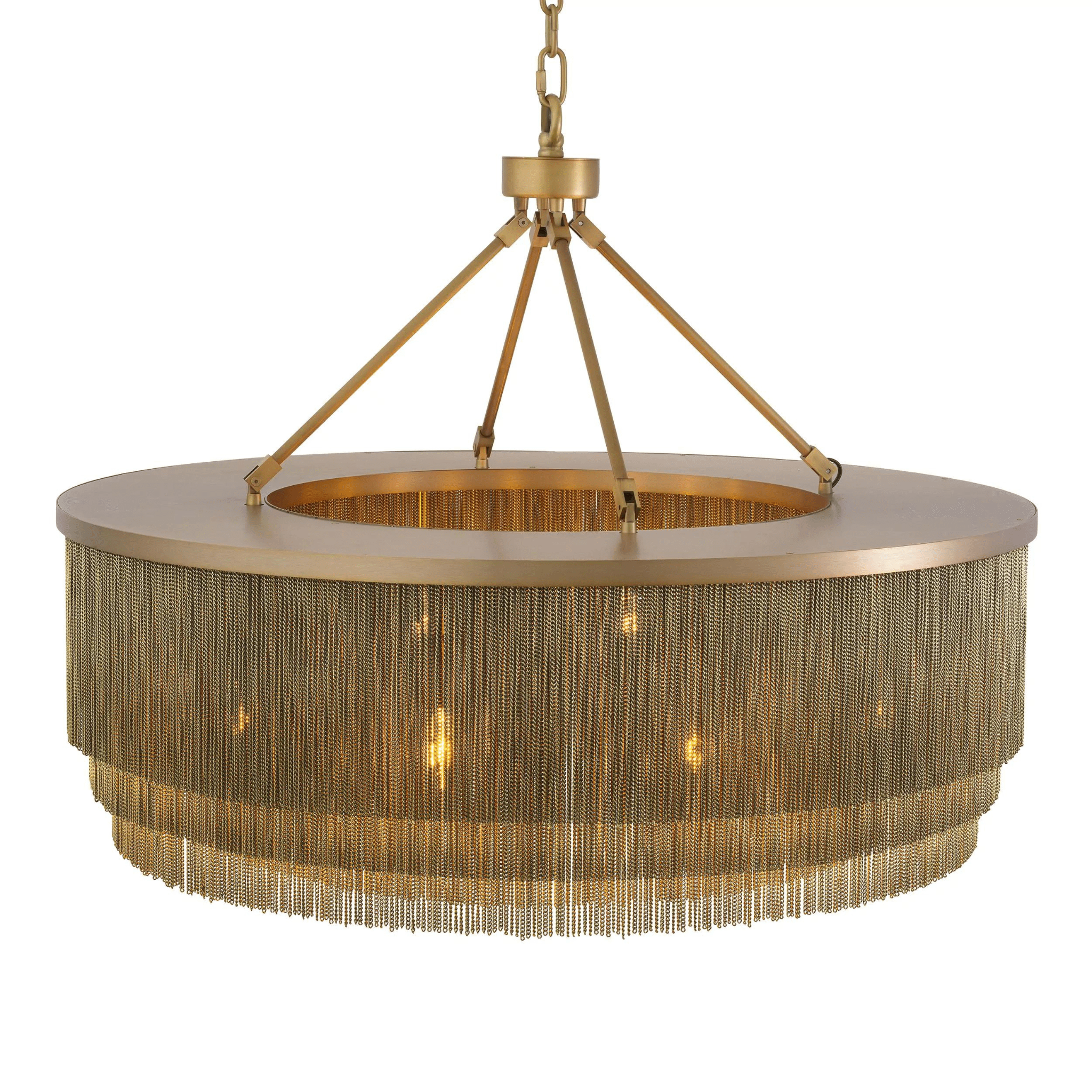 Tissot L Modern Chandelier - Brass | Bronze - Eichholtz - Luxury Lighting BoutiqueCeiling LightsEichholtz