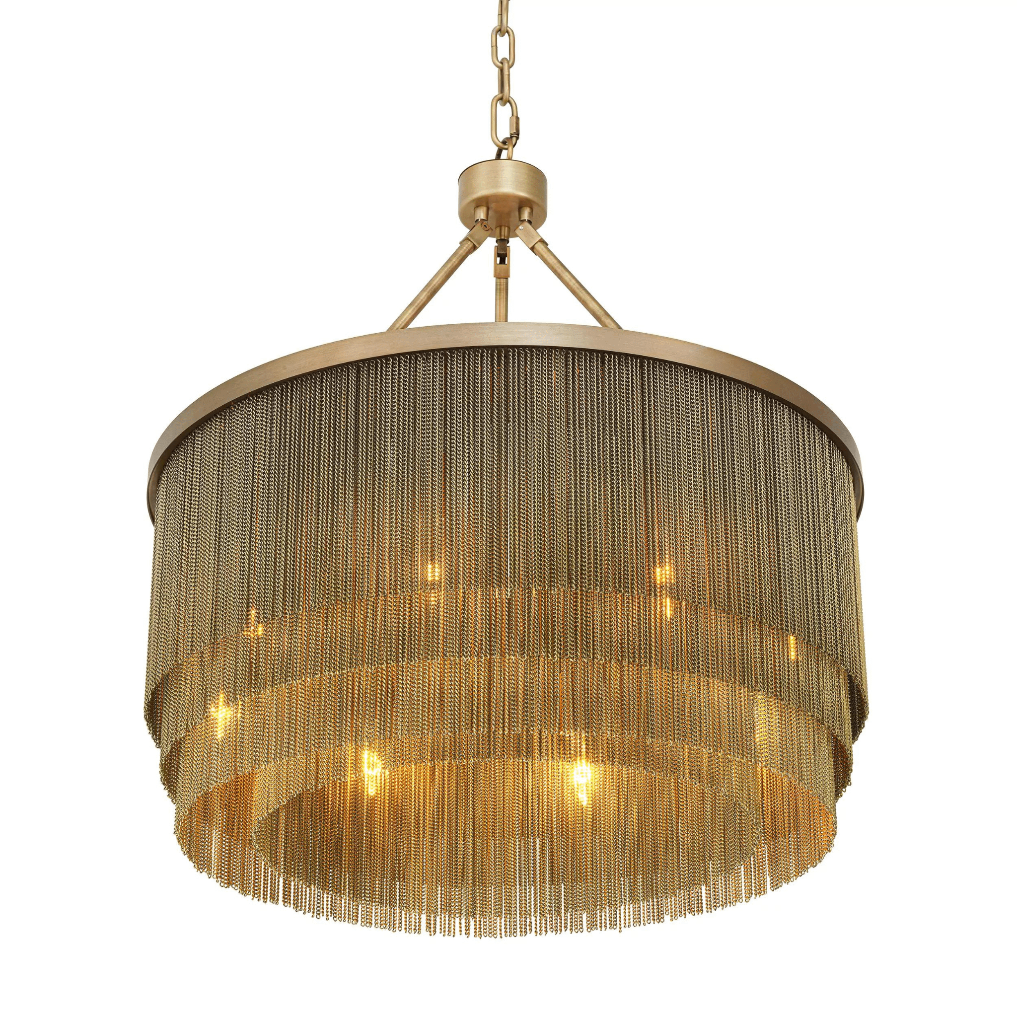 Tissot S Modern Chandelier - Brass | Bronze - Eichholtz - Luxury Lighting BoutiqueCeiling LightsEichholtz