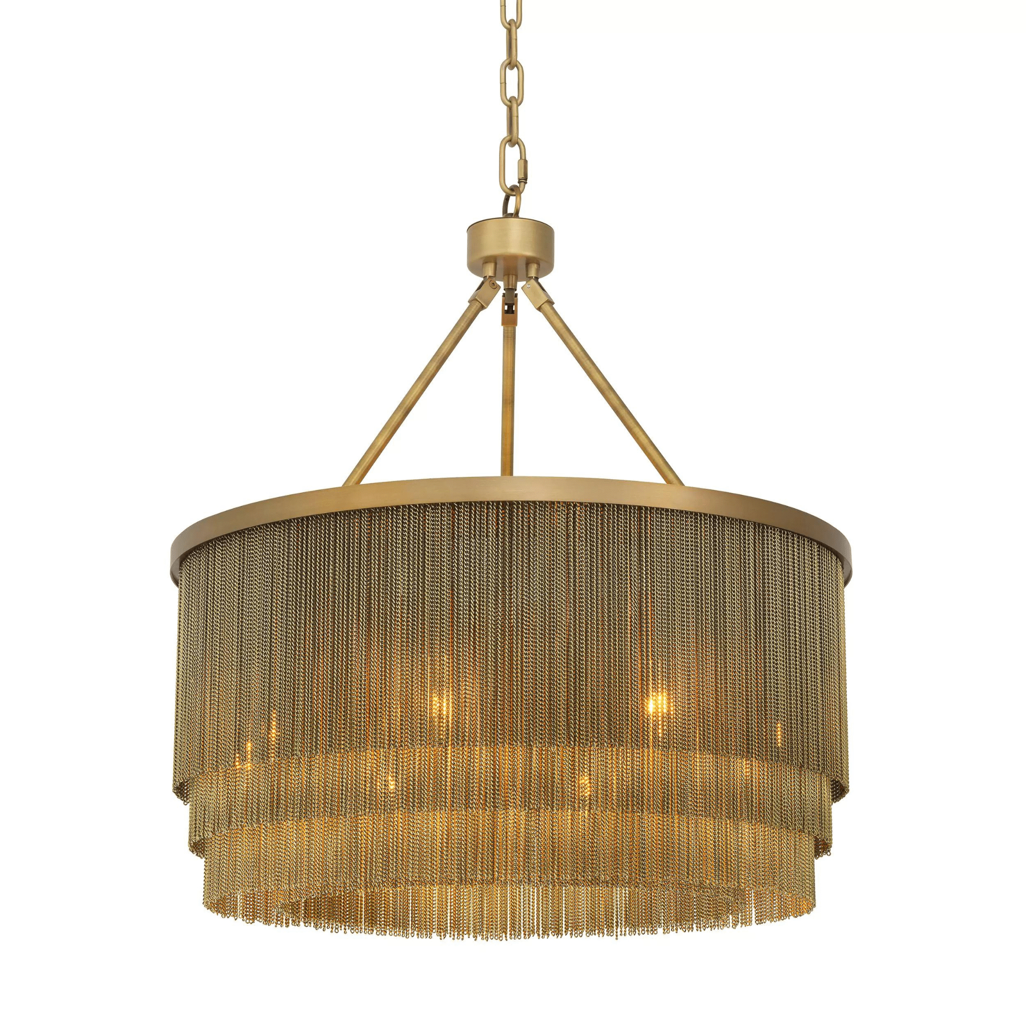 Tissot S Modern Chandelier - Brass | Bronze - Eichholtz - Luxury Lighting BoutiqueCeiling LightsEichholtz