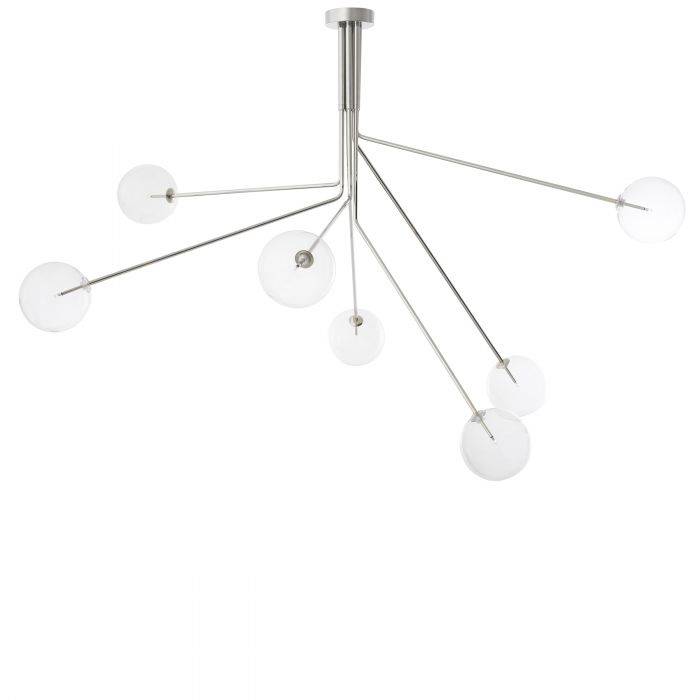 Topaz Modern Brass Chandelier - Nickel - Eichholtz - Luxury Lighting BoutiqueBrass/Metal ChandeliersEichholtz