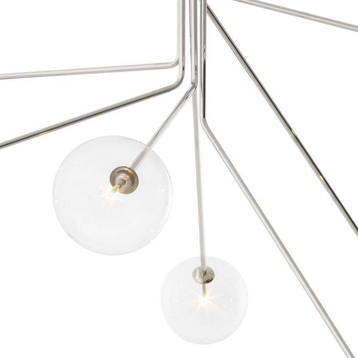 Topaz Modern Brass Chandelier - Nickel - Eichholtz - Luxury Lighting BoutiqueBrass/Metal ChandeliersEichholtz