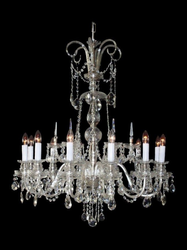 Traditional 12 - Light Crystal Chandelier - Glass LPS - Luxury Lighting BoutiqueTraditional Crystal ChandeliersGlass LPS