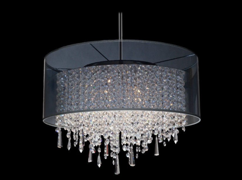 Transparent Crystal Drum Shade - Glass LPS - Luxury Lighting BoutiqueModern Crystal ChandeliersGlass LPS