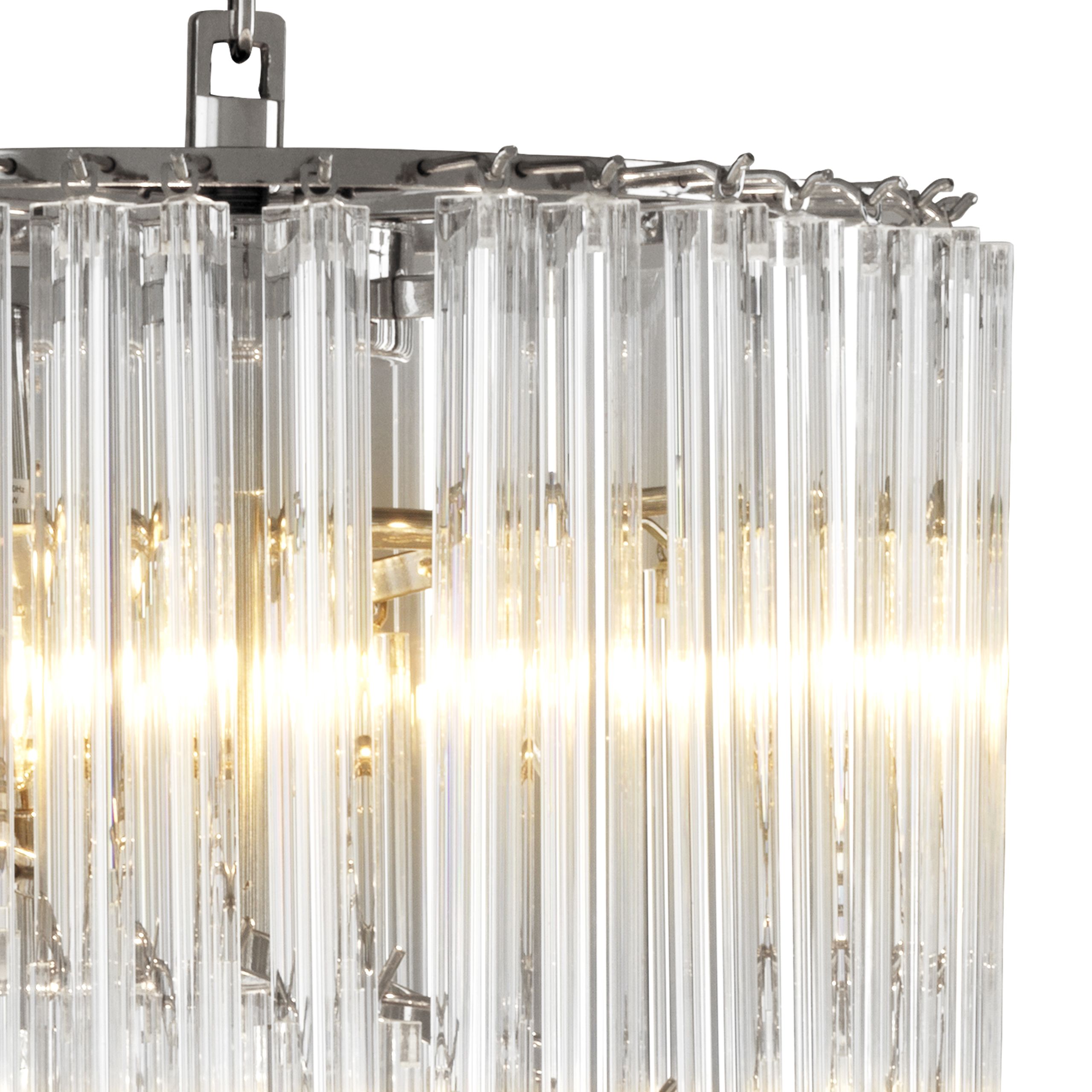 Trapani Modern Glass Chandelier - Nickel - Eichholtz - Luxury Lighting BoutiqueBrass/Metal ChandeliersEichholtz