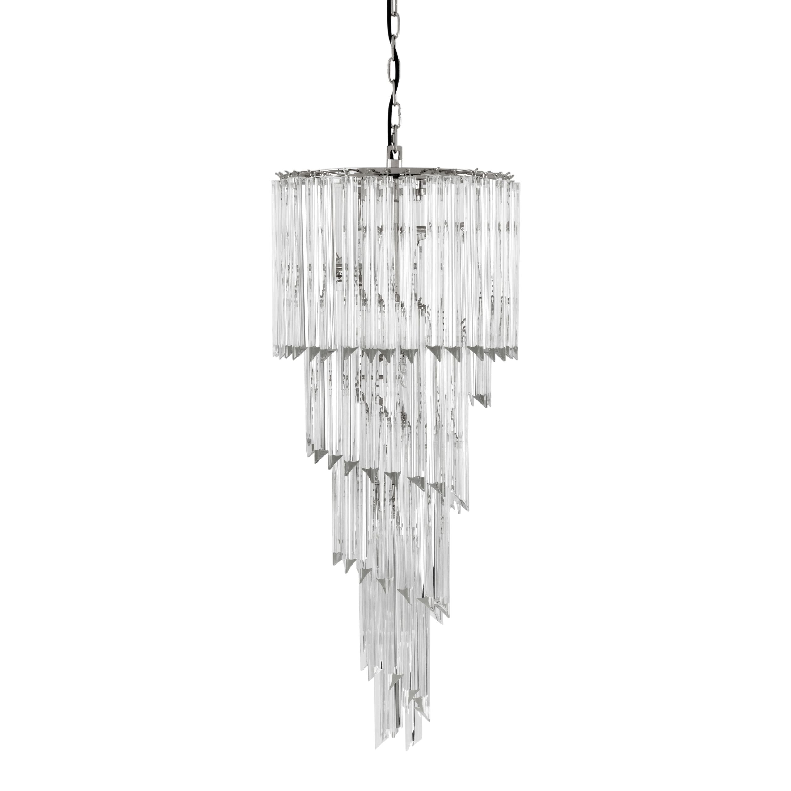 Trapani Modern Glass Chandelier - Nickel - Eichholtz - Luxury Lighting BoutiqueBrass/Metal ChandeliersEichholtz