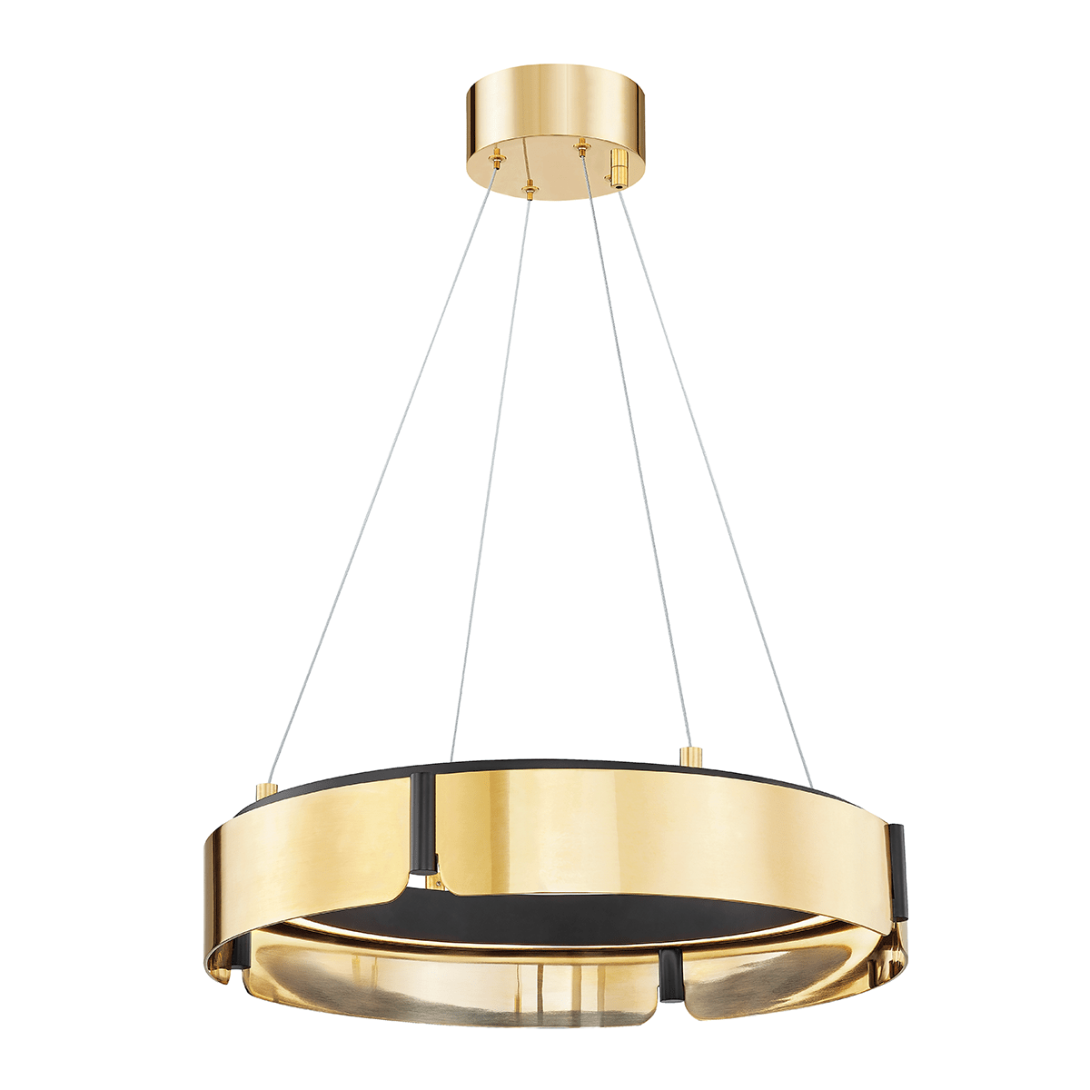 Tribeca Modern Brass Chandelier - 2922 - AGB/BK - CE - Hudson Valley - Luxury Lighting BoutiqueCeiling LightHudson Valley Lighting