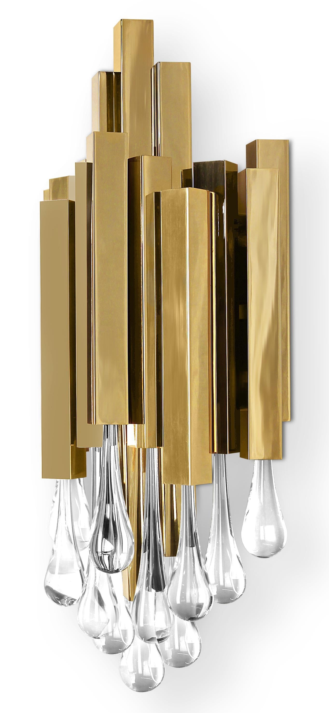 Trump II 8-Light Crystal Wall Sconce - Luxxu - Luxury Lighting Boutique