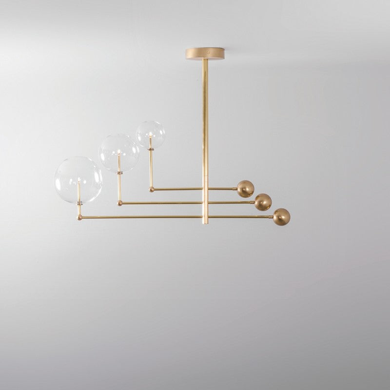 Universe 3-Light Modern Brass Chandelier - Schwung - Luxury Lighting Boutique