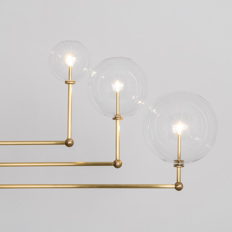 Universe 3-Light Modern Brass Chandelier - Schwung - Luxury Lighting Boutique