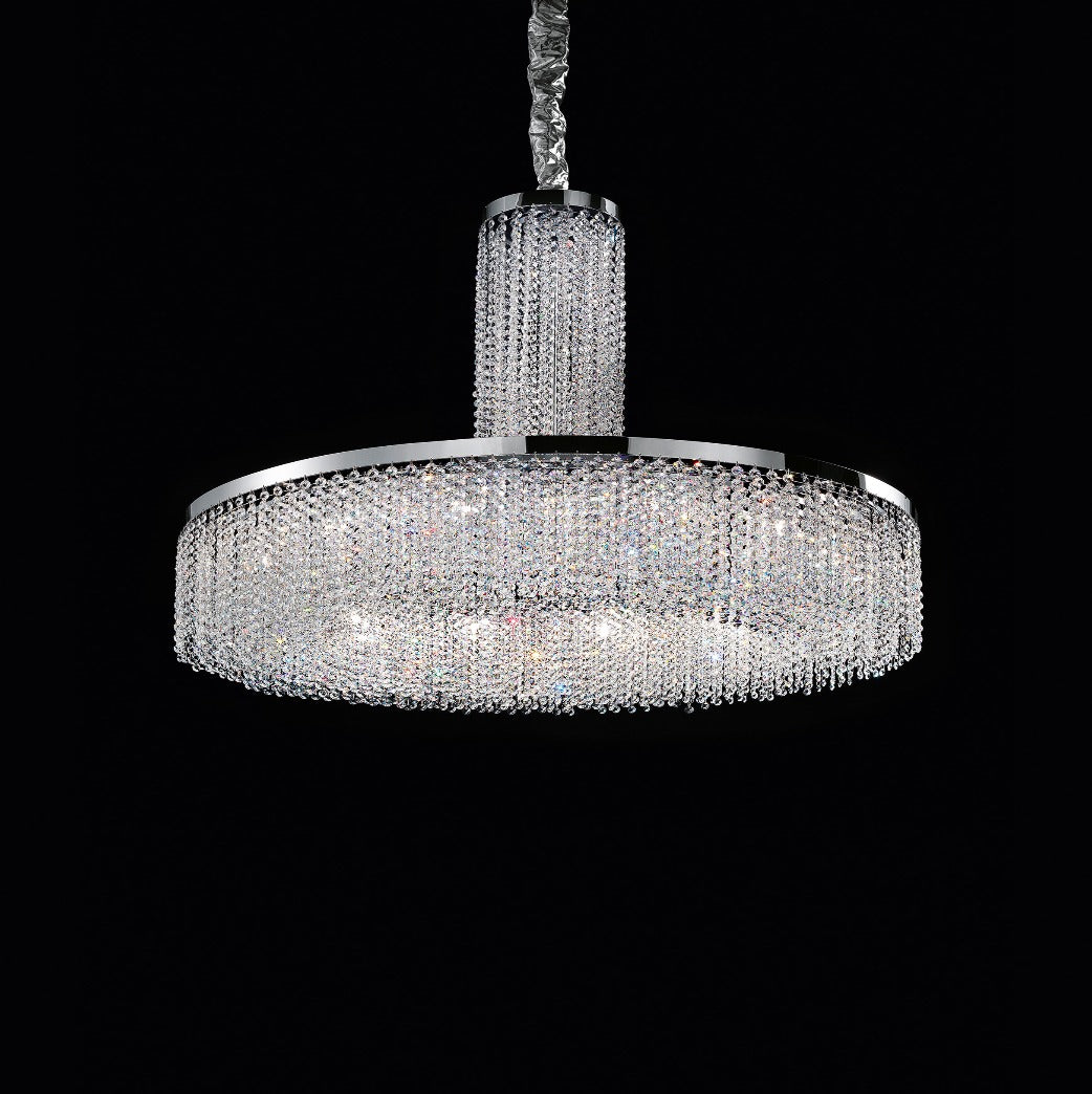 VE815 12-Light Modern Glass Chandelier - Masiero - Luxury Lighting Boutique