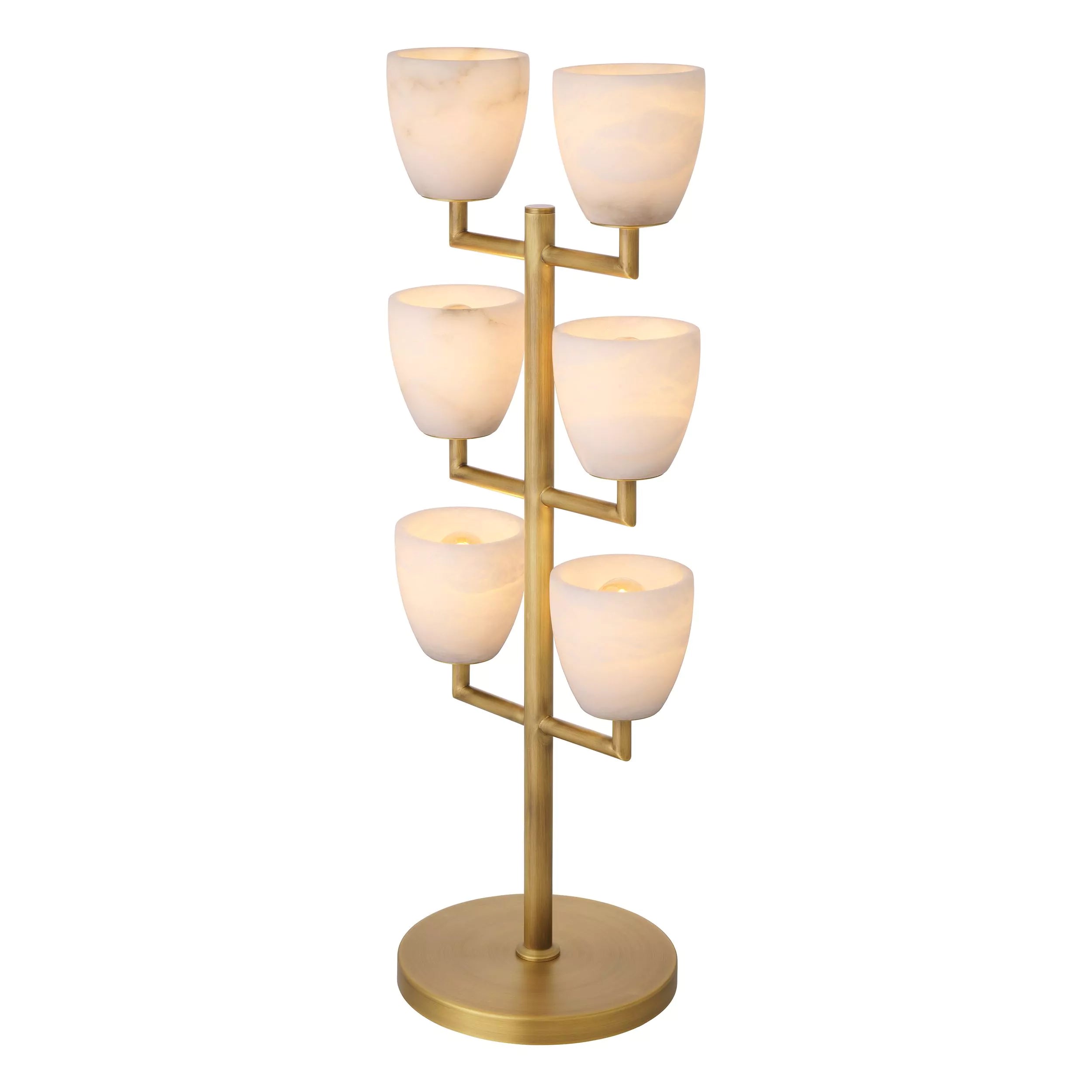 Valerius Table Lamp - (Antique Brass Finish/Alabaster) - Eichholtz - Luxury Lighting Boutique