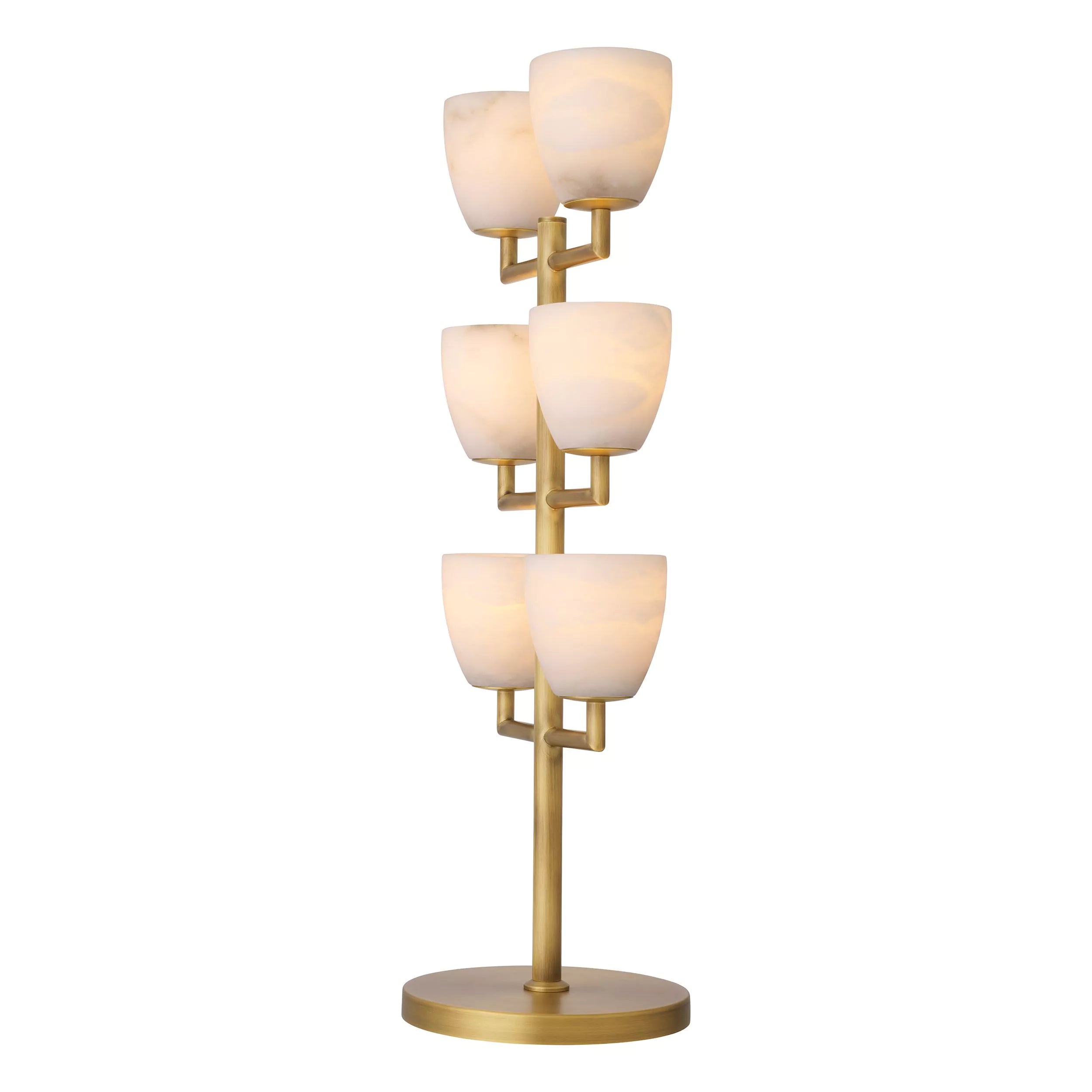 Valerius Table Lamp - (Antique Brass Finish/Alabaster) - Eichholtz - Luxury Lighting Boutique