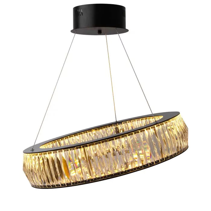 Vancouver S Modern Chandelier (Black Finish & Glass) - Eichholtz - Luxury Lighting Boutique
