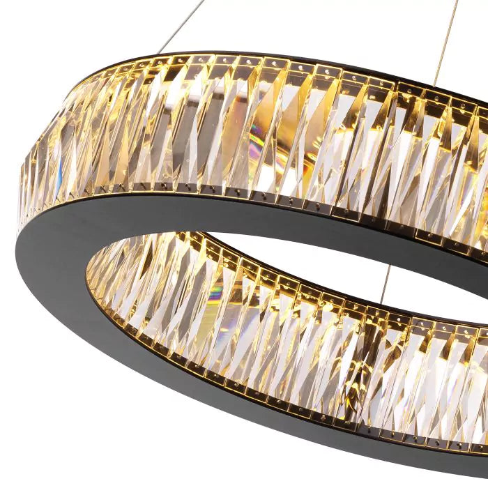 Vancouver S Modern Chandelier (Black Finish & Glass) - Eichholtz - Luxury Lighting Boutique