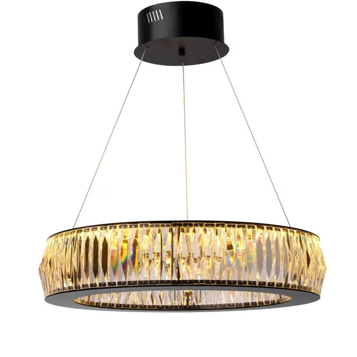 Vancouver S Modern Chandelier (Black Finish & Glass) - Eichholtz - Luxury Lighting Boutique