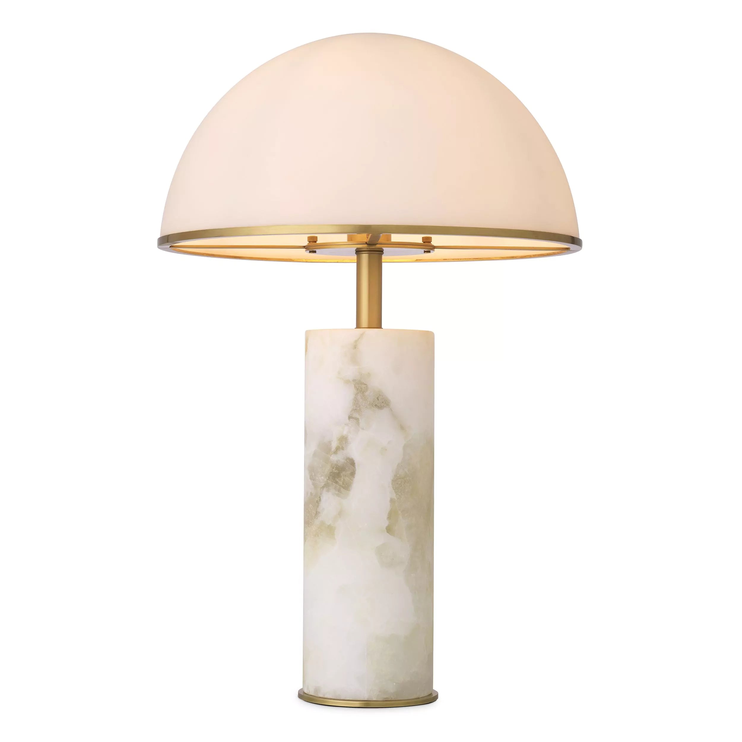 Vaneta Table Lamp - (Antique brass finish | alabaster | white glass) - Eichholtz - Luxury Lighting Boutique