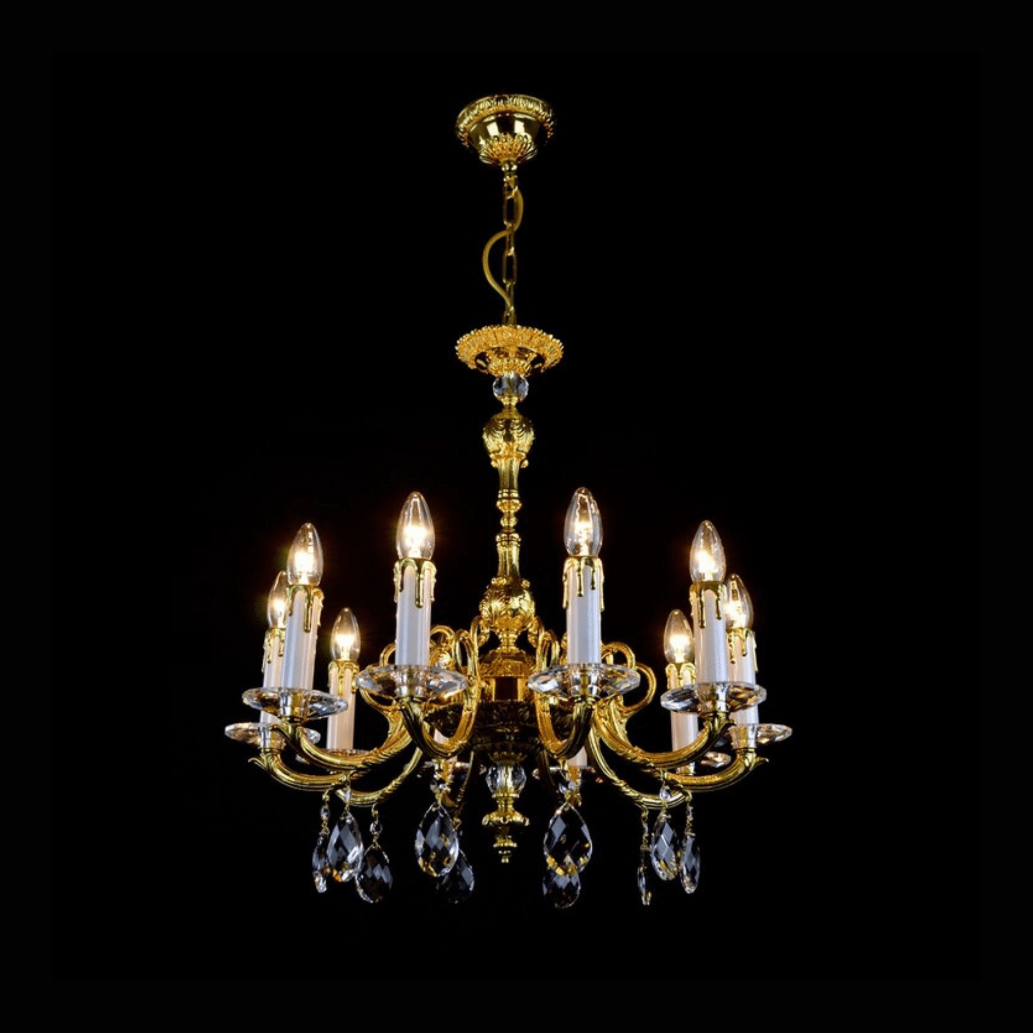 Vera 10 Brass Crystal Chandelier - Wranovsky - Luxury Lighting BoutiqueBrass/Metal ChandeliersWranovsky