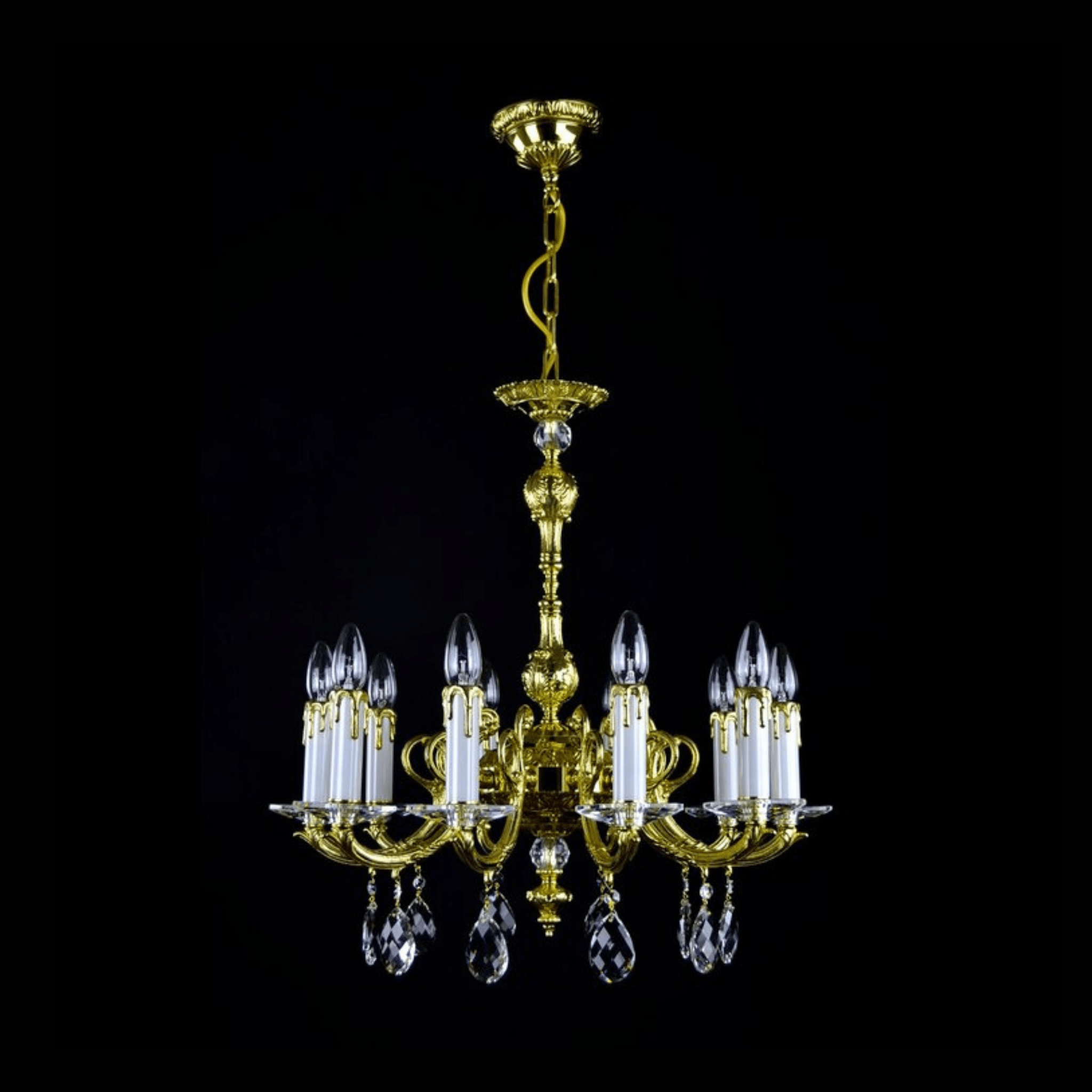 Vera 10 Brass Crystal Chandelier - Wranovsky - Luxury Lighting BoutiqueBrass/Metal ChandeliersWranovsky