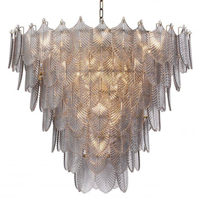 Verbier Modern Glass Chandelier S | L - Brass - Eichholtz - Luxury Lighting BoutiqueChandelierEichholtz