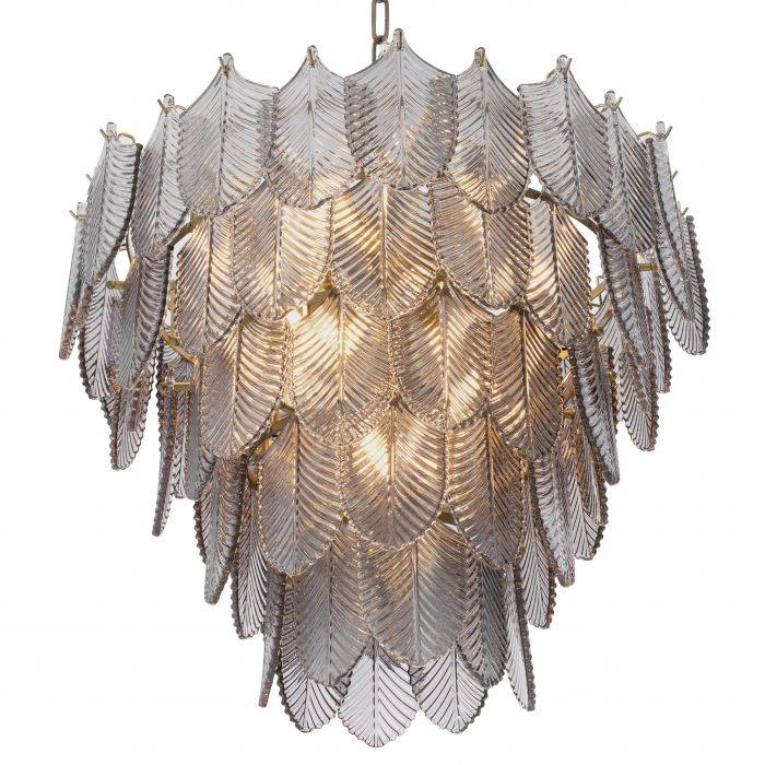 Verbier Modern Glass Chandelier S | L - Brass - Eichholtz - Luxury Lighting BoutiqueChandelierEichholtz