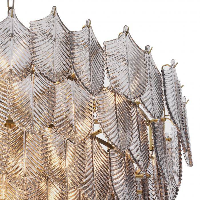 Verbier Modern Glass Chandelier S | L - Brass - Eichholtz - Luxury Lighting BoutiqueChandelierEichholtz