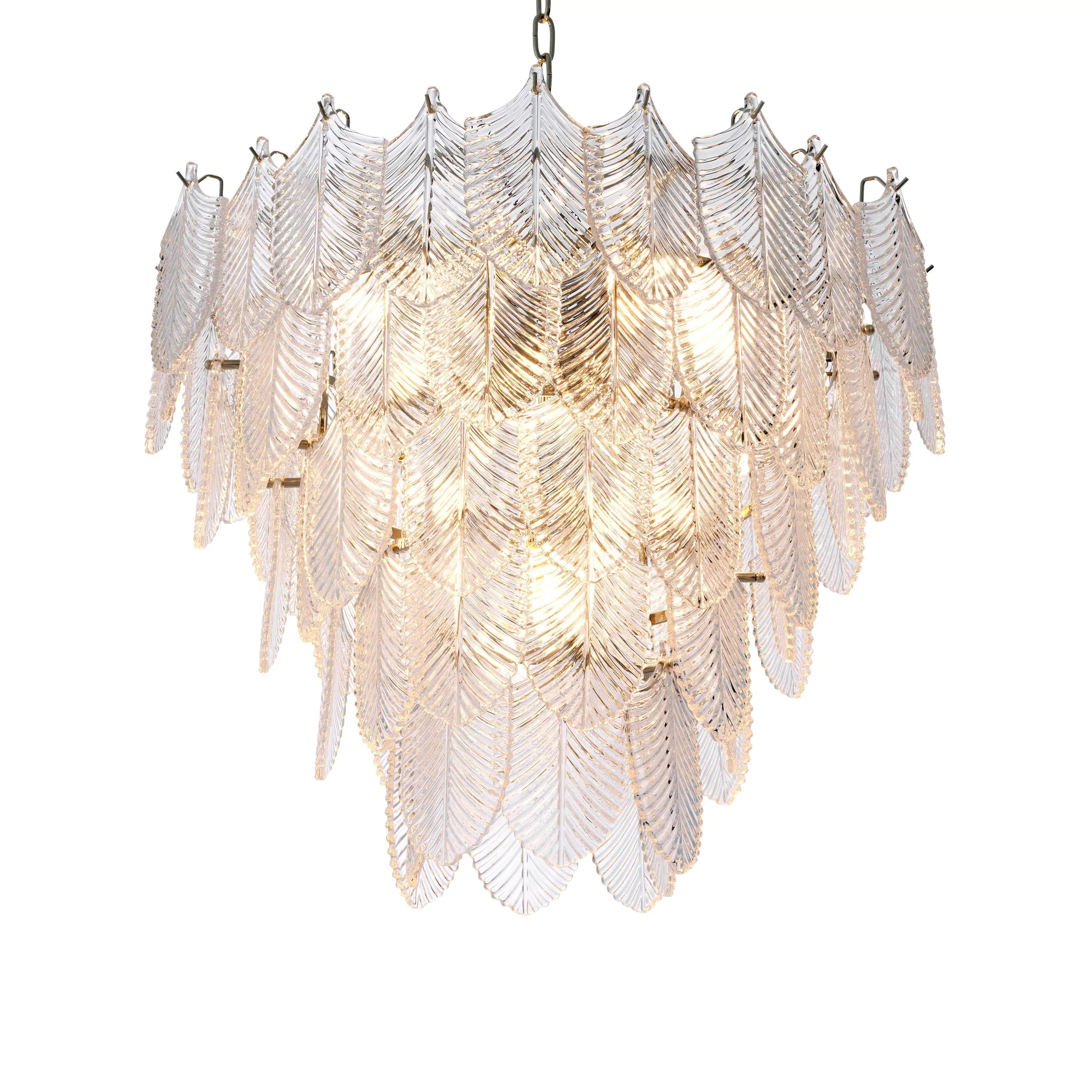 Verbier (S/L) Modern Chandelier - (Nickel Finish/Clear Glass) - Eichholtz - Luxury Lighting Boutique