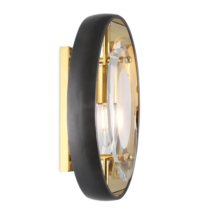 Vincente Wall Lamp - Gunmetal & Gold - Eichholtz - Luxury Lighting BoutiqueWall LightsEichholtz